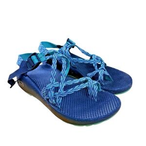 Chaco Women's Z/Cloud X2 WOMENS Size 8‎ PRE-OWNED Green Toe Strap Hiking Sandals